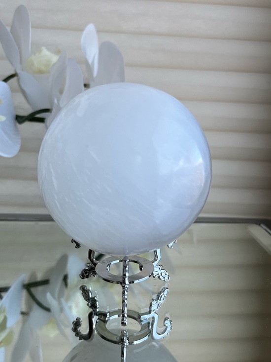 Other - Selenite Sphere + Stand